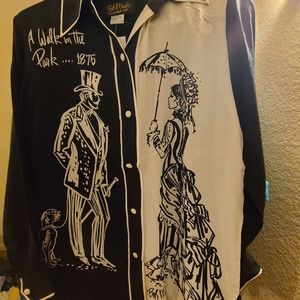 Designer BOB MACKIE Long sleeve button down shirt